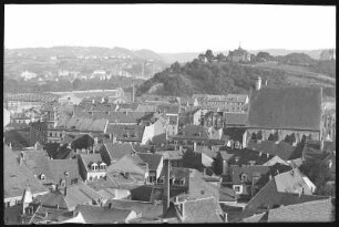 Meißen. Blick vom Burgkeller zur Stadt und Martinskirche