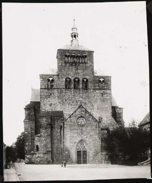 Dom, Minden Wiederaufbau: Blick auf das Westwerk vor der Zerstörung