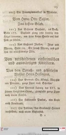 Von verschiedenen einheimischen und auswärtigen Künstlern