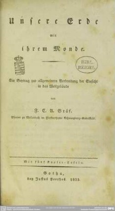Unsere Erde mit ihrem Monde