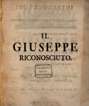 Il Giuseppe riconosciuto