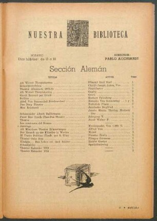 Nuestra biblioteca : Sección alemán