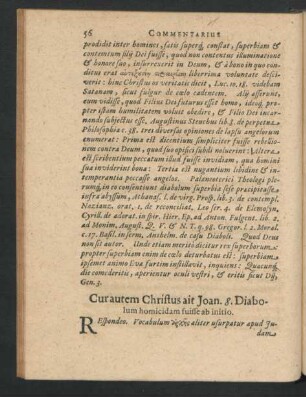 Cur autem Christus ait Joan. 8. Diabolum homicidam fuisse ab initio.
