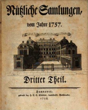 Nützliche Samlungen : vom Jahre .... 1757 = Th. 3 (1758)