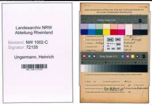 Entnazifizierung Heinrich Ungermann, geb. 21.08.1891 (Kaufmann)