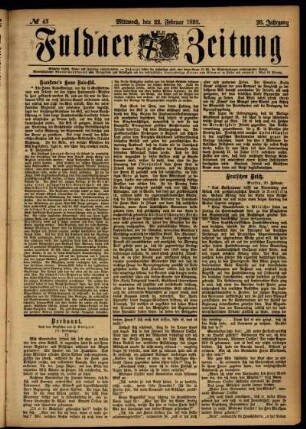 Ausgabe vom Mittwoch, den 22. Februar 1893.