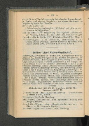 Berliner Lloyd Aktien-Gesellscahft.