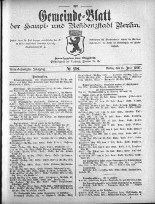 1907,28: No. 28, 14. Juli 1907