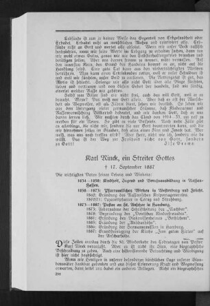 Karl Ninck, ein Streiter Gottes