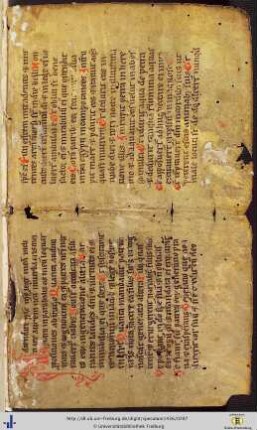 Fragment einer lateinischen Pergamenthandschrift des 15. Jhs.