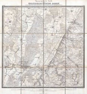 Topographische Karte über das Großherzogthum Baden. Sect.V.4., Bl. 16 Karlsruhe