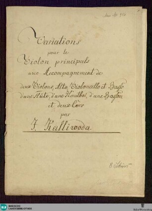 Variations - Don Mus.Ms. 916 : vl, orch; D; StrK 18