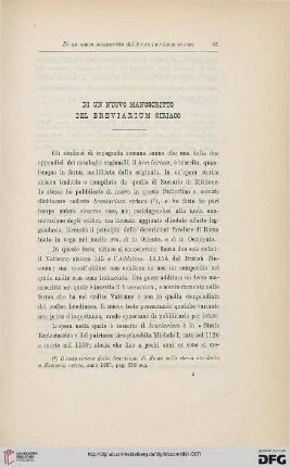 19: Di un nuovo manoscritto del Breviarium siriaco