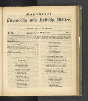 No. 91. 13. November 1852
