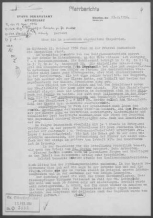 Buchenbach mit Nitzenhausen, Büttelbronn, Wolfsölden und Unterer Railhof: Inspektionsbericht 1956