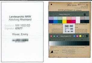 Entnazifizierung Emmy Wever, geb. 14.03.1889 (Studienraetin)