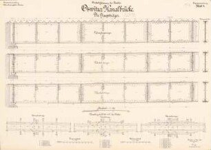 Großschiffahrtsweg, Breslau Oswitzer Kanalbrücke: Hauptträger: Grundrisse, Schnitte 1:20