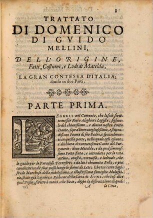 Trattato dell'Origine ... di Metelda