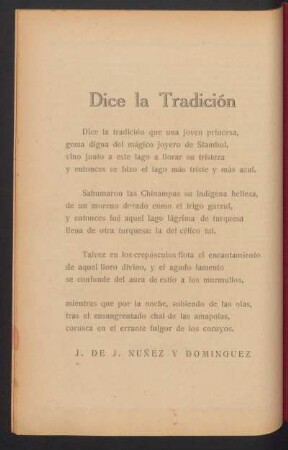 Dice la tradición