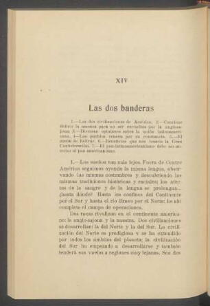 XIV - Las dos banderas