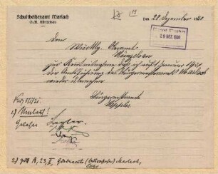 Gemeinde Marlach: Personalakten des Schultheißen Augustin Keppler in Marlach