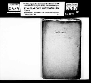 Materialsammlung des Gerichtsverwandten Johann Friedrich Hezel aus Hall zur Herrschaftsgeschichte des Amts Vellberg