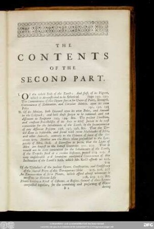 The Contents Of The Second Part.