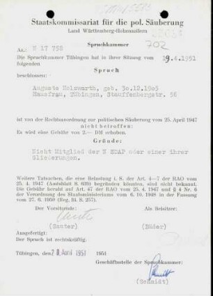 Holzwarth, Auguste