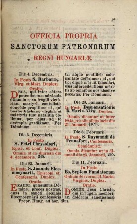 Officia propria sanctorum Patronorum Regni Hungariae