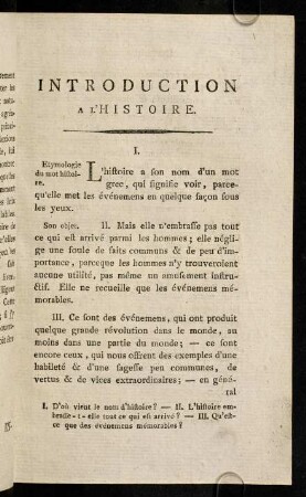 15-32, Introduction a L'Histoire.