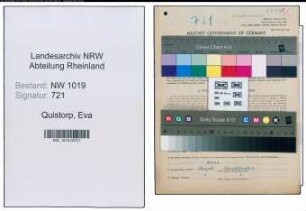 Entnazifizierung Eva Quistorp , geb. 04.04.1902 (Studienraetin)