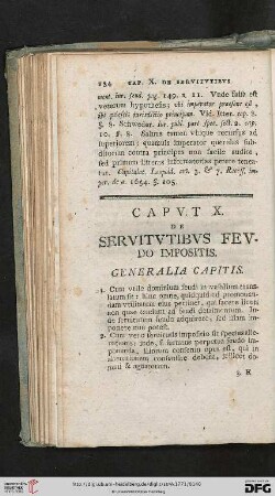 Caput X: De servitutibus feudo impositis