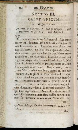 Sectio III. [De Dispositione.]