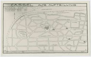 Vorderer Westen, Kassel Alte Aufteilung: Lageplan