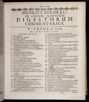In Librum Secundum Digestorum Commentarius.