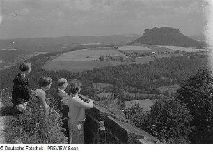 Blick vom Königstein zum Lilienstein