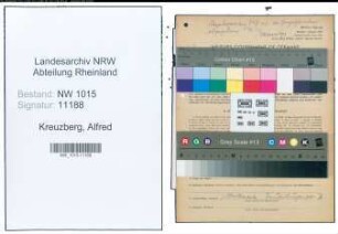 Entnazifizierung Alfred Kreuzberg , geb. 00.00.0000 (Mechaniker)