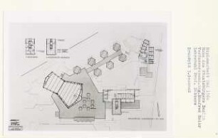 Haus des Staatsbürgers, Berlin-Tiergarten (Diplomarbeit bei Kurt Dübbers): Grundrisse 3. Obergeschoss 1:200 und 4. - 7. Obergeschoss