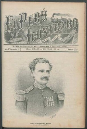 [Retrato de] Coronel Juan Crisóstomo Mendoza : Veterano de la Independencia