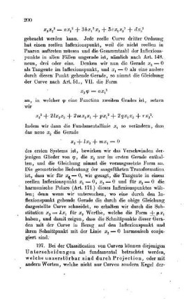 III. Abschnitt. Classification der Curven dritter Ordnung.
