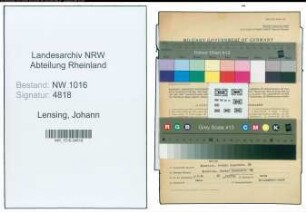 Entnazifizierung Johann Lensing , geb. 10.06.1891 (Bierverleger)