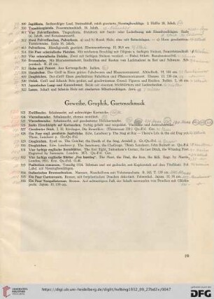 Geweihe, Graphik, Gartenschmuck (Nr. 523-536)