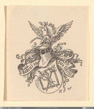 [Wappen mit Helmzier Pegasus]