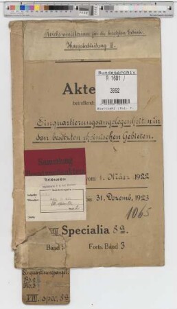 Einquartierungsangelegenheiten im besetzten rheinischen Gebiet: Bd. 2