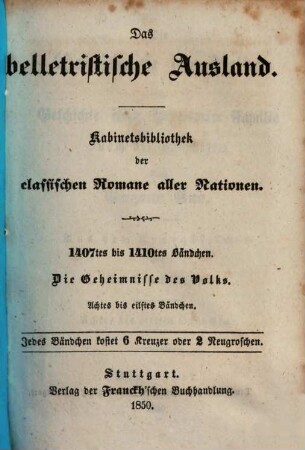 Die Geheimnisse des Volks oder Geschichte einer Proletarier-Familie durch die Zeitalter, 8/11