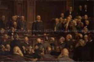 Fürst Otto von Bismarck (1815-1898) in der Reichstagssitzung vom 6. Februar 1888