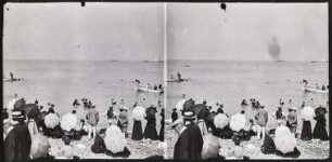 Dieppe. Badegäste am Strand