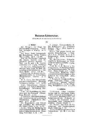 Reform-Litteratur