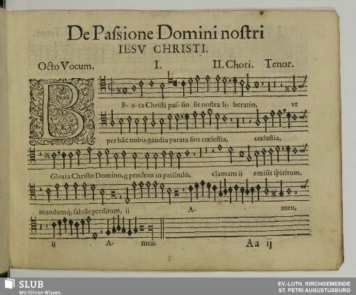 I. Beata Christi passio sit