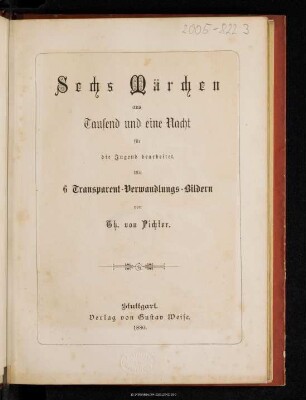 Sechs Märchen aus Tausend und eine Nacht